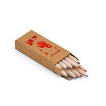 Caixa de Cartão com 10 Mini Lápis de Cor Personalizado - SP91931