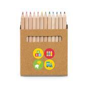 Caixa com 12 Mini Lápis de Cor Personalizado - SP91747