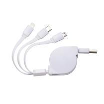 Cabo de Dados Retrátil 3 em 1 Personalizado - XB00338