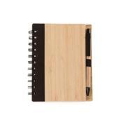 Bloco de Anotações Bambu com Caneta Personalizado - XB13775