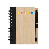 Bloco de Anotação Bambu com Caneta Personalizado - XB13776