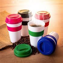 Copo plastico com tampa com Logo - XB18541