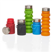 Garrafa em silicone retrátil com alça - ASGA5700