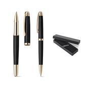 Conjunto de Caneta Esferográfica e Caneta Roller com Logo - SP81210