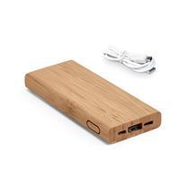 Carregador Portátil Power Bank 5.000mAh de Bambu Personalizado - SP57915