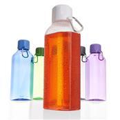Squeeze plástico 730ml com tampa rosqueável e mosquetão colorido. - XB18551