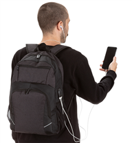 Mochila para Notebook com saída USB e Fone de ouvido