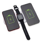 Base de carregamento por indução dual para celulares e Iwatch.