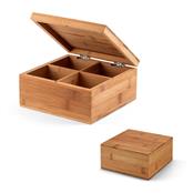 Caixa de Chás em Bambu 160 x 160 x 78 mm