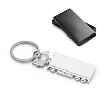 Chaveiro em metal em formato de caminhão.