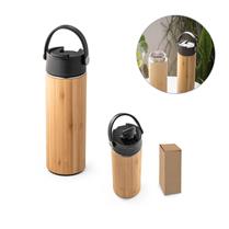 SQUEEZE 440ML EM BAMBU E INOX PERSONALIZADO