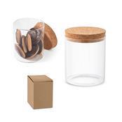 Frasco em vidro borosilicato e tampa de cortiça