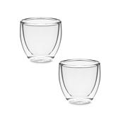 Copo de vidro borossilicato com parede dupla 80 ml