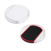 Carregador via indução formato disco com indicador de funcionamento em led