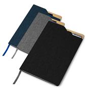 Caderno de anotações com suporte para caneta