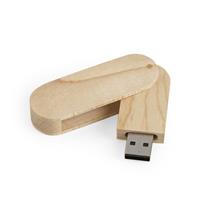 Pen drive de madeira giratorio