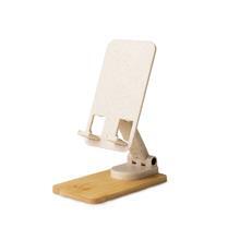 Suporte Retrátil para Celular e Tablet com base de bambu