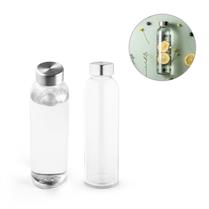 Squeeze em vidro com tampa em aço inox.