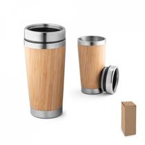 Copo de viagem em bambu e aço inox 500 mL SP94241