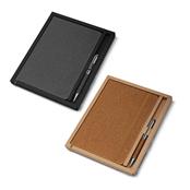 Kit caderno de anotações e caneta metálica. Personalizado - ASCAD180
