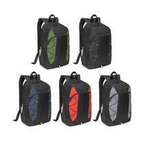 Mochila em 600D com detalhes em ripstop colorido