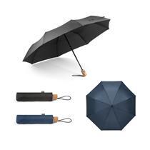 Guarda-chuva em 100% poliéster reciclado pongee 190T com abertura e fecho automático
