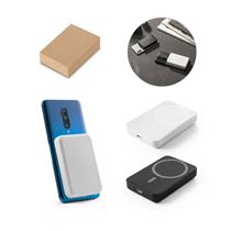 Bateria portátil em ABS 100% reciclado e bateria em lítio 5.000 mAh