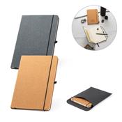 Caderno A5 com capa dura em couro reciclado