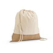 Sacola tipo mochila em 70% algodão reciclado