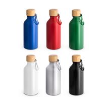 Squeeze em alumínio 100% reciclado com cor sólida brilhante 400 mL SP94325