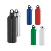 Squeeze esportiva em aço inox de parede simples com mosquetão 790 mL SP94380
