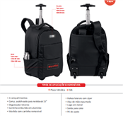 MOCHILA DE CARRINHO 2 EM 1 NOTEBOOK 15,6”