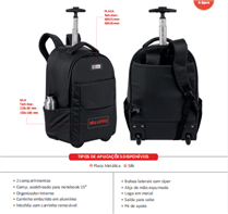 MOCHILA DE CARRINHO 2 EM 1 NOTEBOOK 15,6”