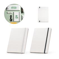 Caderno A5 produzido através de pacotes de leite reciclados com folhas pautadas recicladas Personalizado - sp93271