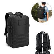 EDINBURGH BPACK. Mochila estilo militar em poliéster reciclado 600D, de alta densidade, com bolso para notebook 17
