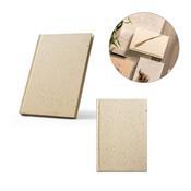 BARLEYPAD. Caderno A5 com resíduos da cevada (25%) e trapos de algodão reciclado (75%) com folhas pautadas, com 160 pági