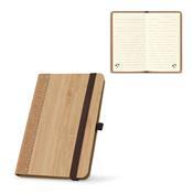 ORWELL POCKET. Caderno de bolso de capa dura em folha de bambu e cortiça com 160 páginas pautadas - 93657