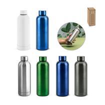 ODIN METTALIC. Garrafa em aço inox 90% reciclado de parede dupla térmica, isolada a vácuo 550 mL - 94288