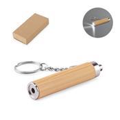 RACHEL. Chaveiro em bambu e ABS com lanterna LED - 95108