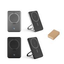 WARSHEL 5. Bateria portátil magnética em ABS 100% reciclado com suporte, carregador por indução (wireless) super-rápido
