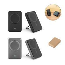 WARSHEL 10. Bateria portátil magnética em ABS 100% reciclado com suporte, carregador por indução (wireless) super-rápido