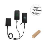 BERTOZZI. Cabo USB super-rápido 6 em 1 em alumínio 20% reciclado e PET 4% reciclado, permitindo a tranferência de dados