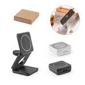 BROGLIE. Carregador magnético por indução (wireless) super-rápido dobrável em ABS 100% reciclado que permite carregar tr