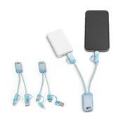 BERNERS. Cabo USB super-rápido 6 em 1 em PET 100% reciclado, permite a tranferência de dados - 97191