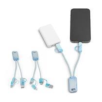 BERNERS. Cabo USB super-rápido 6 em 1 em PET 100% reciclado, permite a tranferência de dados - 97191