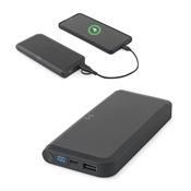 BECKER 10. Bateria portátil em ABS 100% reciclado com carregador por indução (wireless) super-rápido 15W e capacidade de