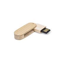 PEN DRIVE MADEIRA OVAL 4 GB GIRATÓRIO - 00033-4GB