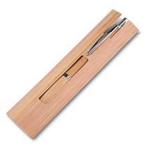 CANETA BAMBU C/ ESTOJO PAPEL - 14664