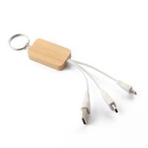 CHAVEIRO BAMBU C/ CABO USB - 14833