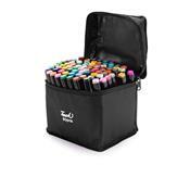 KIT CANETAS MARCADORAS PONTAS DUPLAS COM 80 CORES - 08329-80